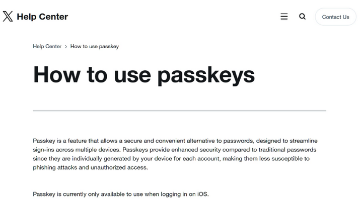 天等苹果维修店铺分享iOS用户如何通过通行密钥(Passkey)登录 